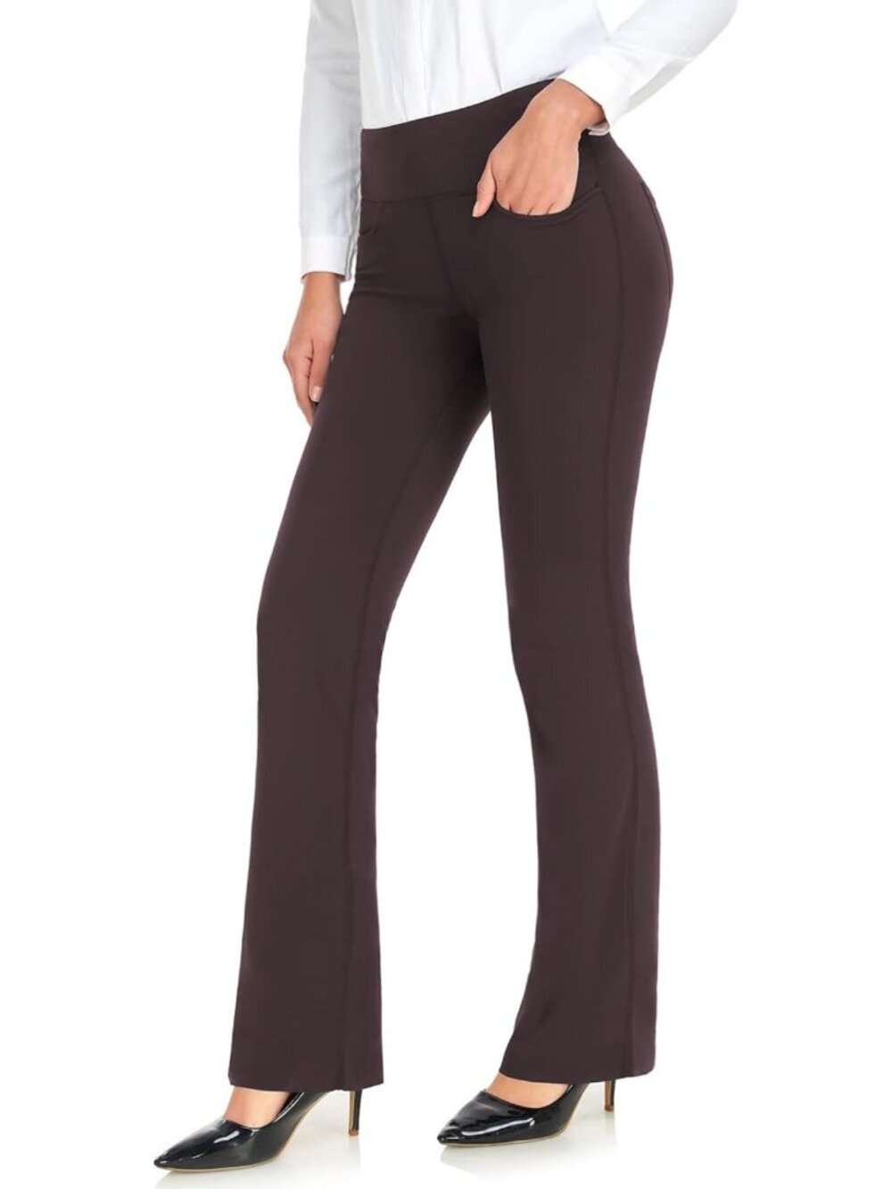 Flared Leg Bootcut Yoga Pants with Pockets - Regular & Tall Inseam Options